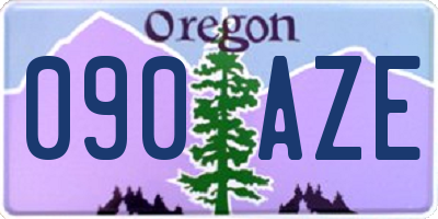 OR license plate 090AZE