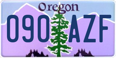 OR license plate 090AZF
