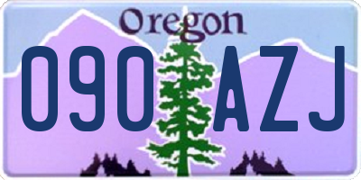 OR license plate 090AZJ