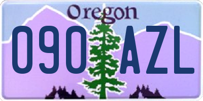 OR license plate 090AZL