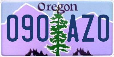 OR license plate 090AZO