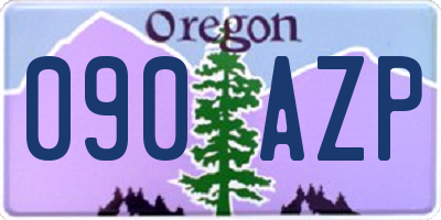 OR license plate 090AZP