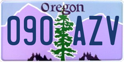 OR license plate 090AZV