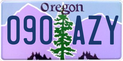 OR license plate 090AZY