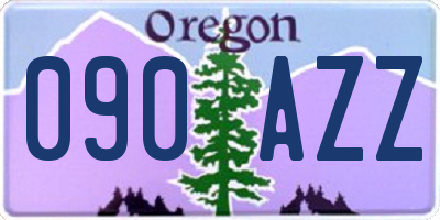 OR license plate 090AZZ