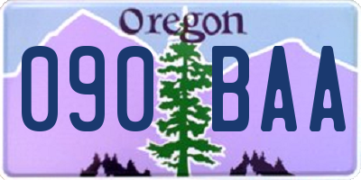 OR license plate 090BAA