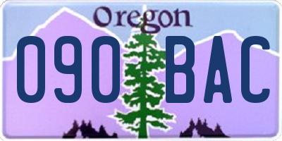 OR license plate 090BAC