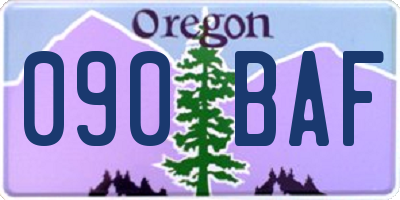 OR license plate 090BAF