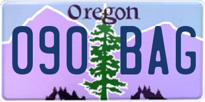 OR license plate 090BAG