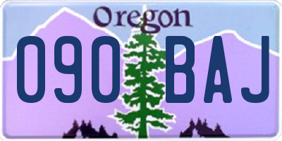 OR license plate 090BAJ