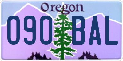 OR license plate 090BAL