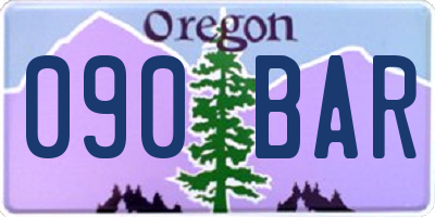 OR license plate 090BAR