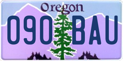 OR license plate 090BAU