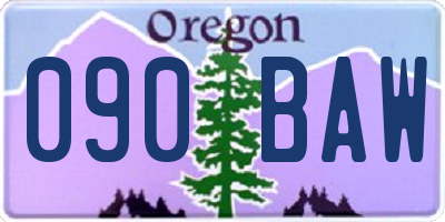 OR license plate 090BAW