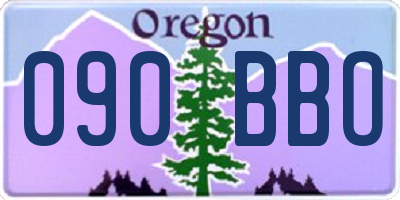 OR license plate 090BBO