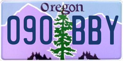 OR license plate 090BBY