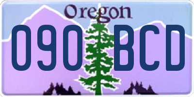OR license plate 090BCD