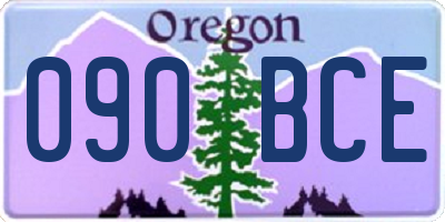 OR license plate 090BCE