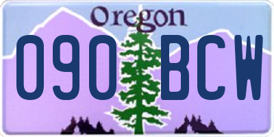 OR license plate 090BCW