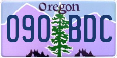 OR license plate 090BDC