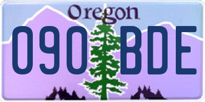 OR license plate 090BDE