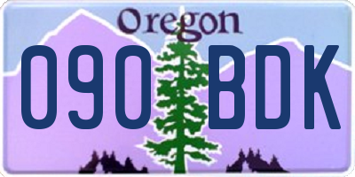 OR license plate 090BDK