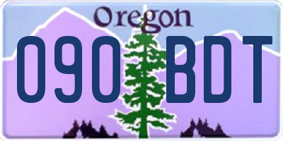 OR license plate 090BDT