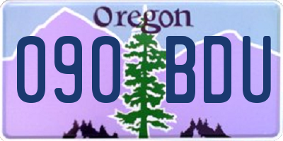 OR license plate 090BDU