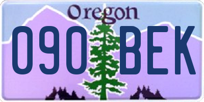 OR license plate 090BEK
