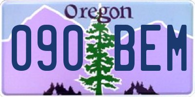 OR license plate 090BEM