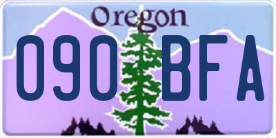 OR license plate 090BFA