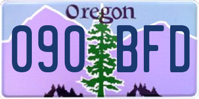 OR license plate 090BFD