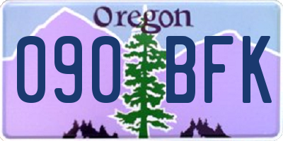 OR license plate 090BFK