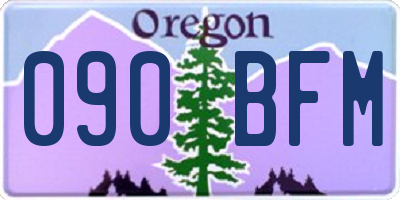 OR license plate 090BFM