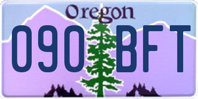 OR license plate 090BFT