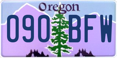 OR license plate 090BFW