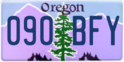 OR license plate 090BFY