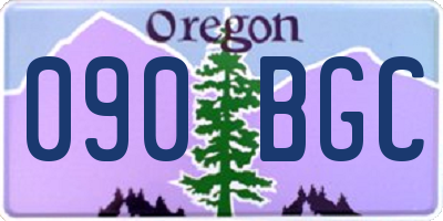 OR license plate 090BGC
