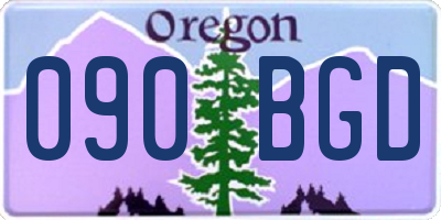 OR license plate 090BGD