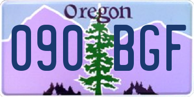 OR license plate 090BGF