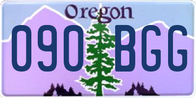 OR license plate 090BGG