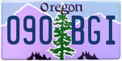 OR license plate 090BGI