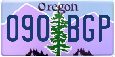 OR license plate 090BGP