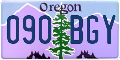 OR license plate 090BGY