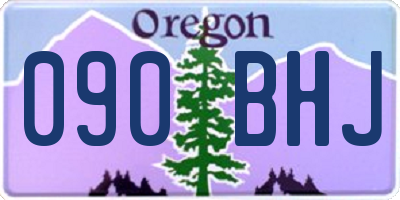 OR license plate 090BHJ