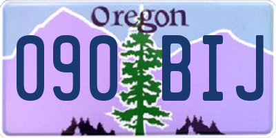 OR license plate 090BIJ