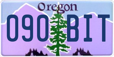 OR license plate 090BIT