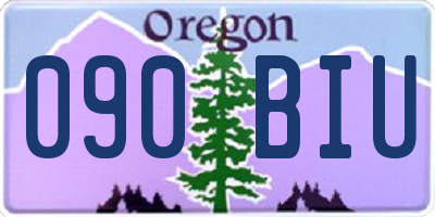 OR license plate 090BIU