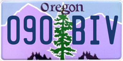 OR license plate 090BIV