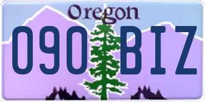 OR license plate 090BIZ